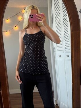 lululemon athletica Black Polka Dot Cami